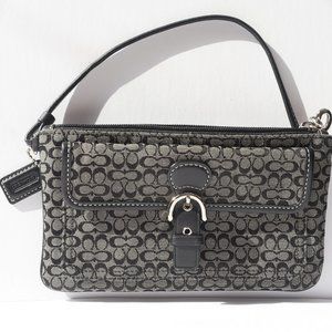 SOLD!!! Coach Black/Grey Soho Minsig Lg Wristlet
